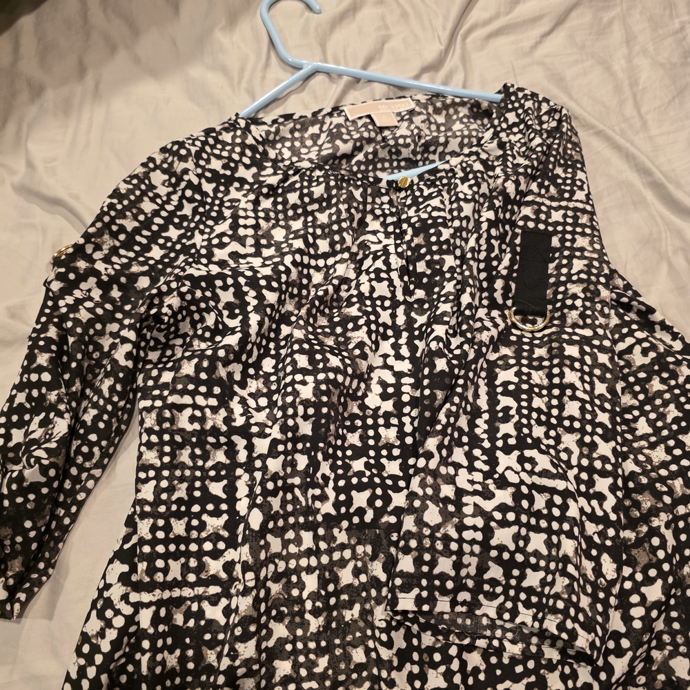 Michael Kors Monochrome Patterned Blouse